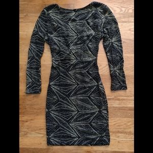 Black Gold Long Sleeve Dress